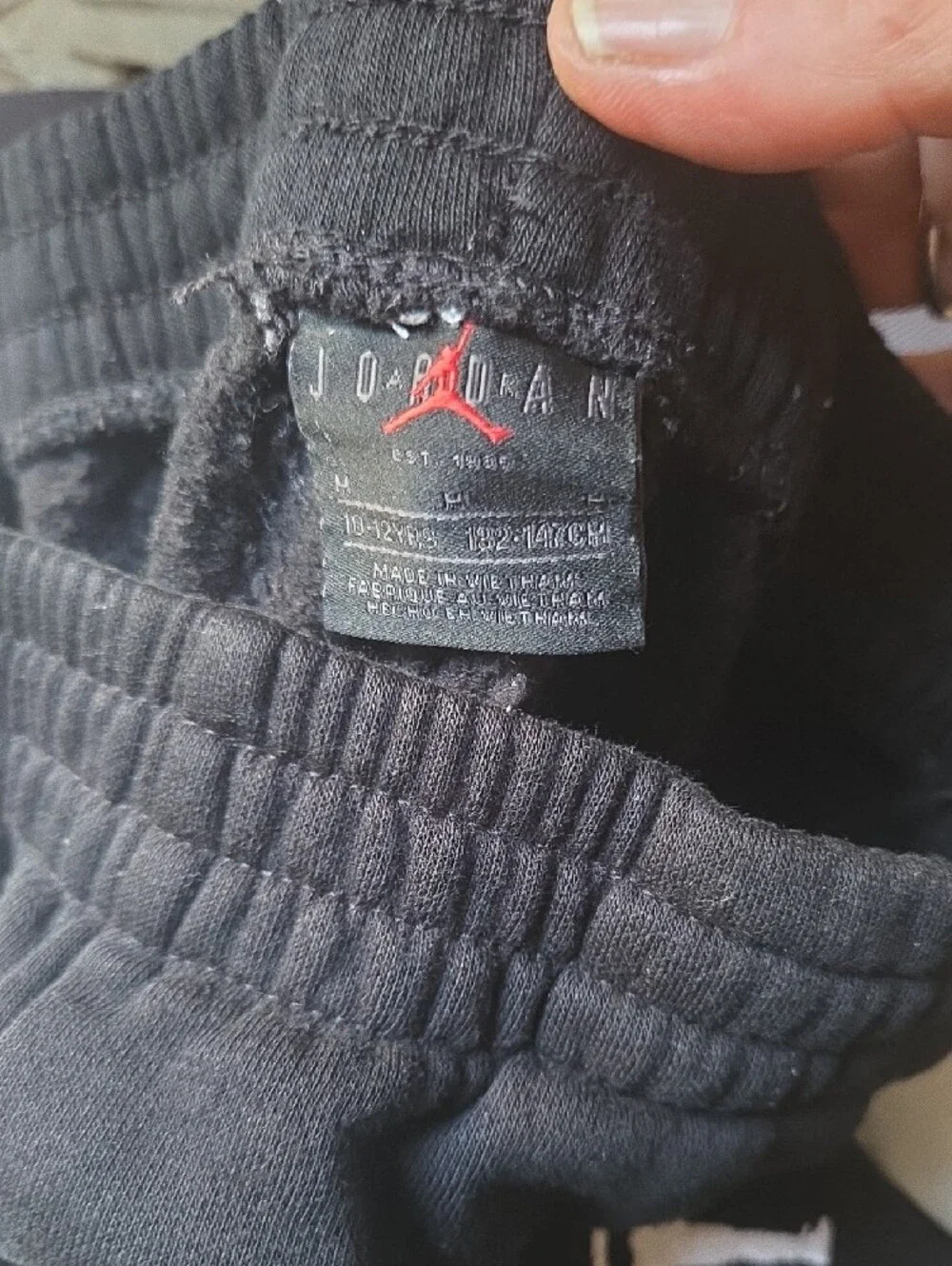 Jordan Black Sweatpants with White Jumpman Logo